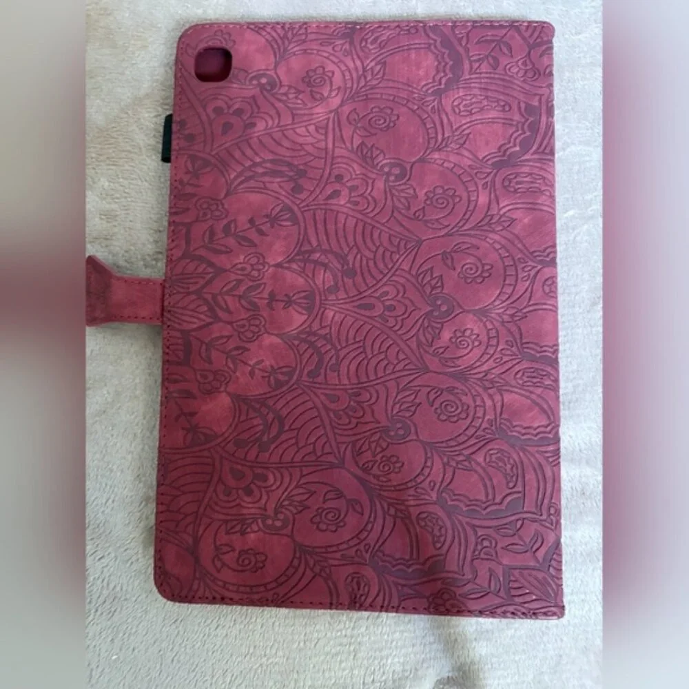 Elegant Tablet Case in Maroon Galaxy A7lite‎